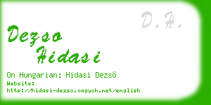 dezso hidasi business card
